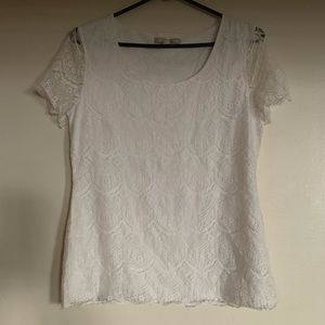 white lace top